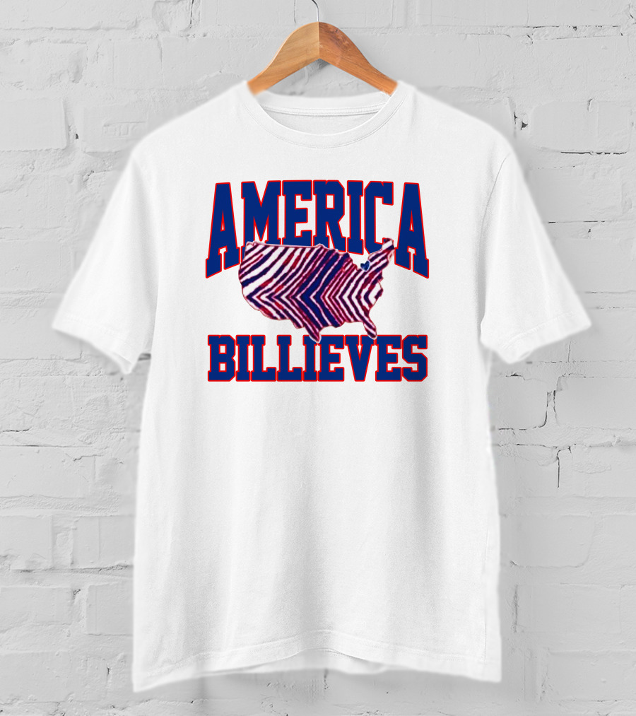 America Billieves Map Zubaz T-Shirt