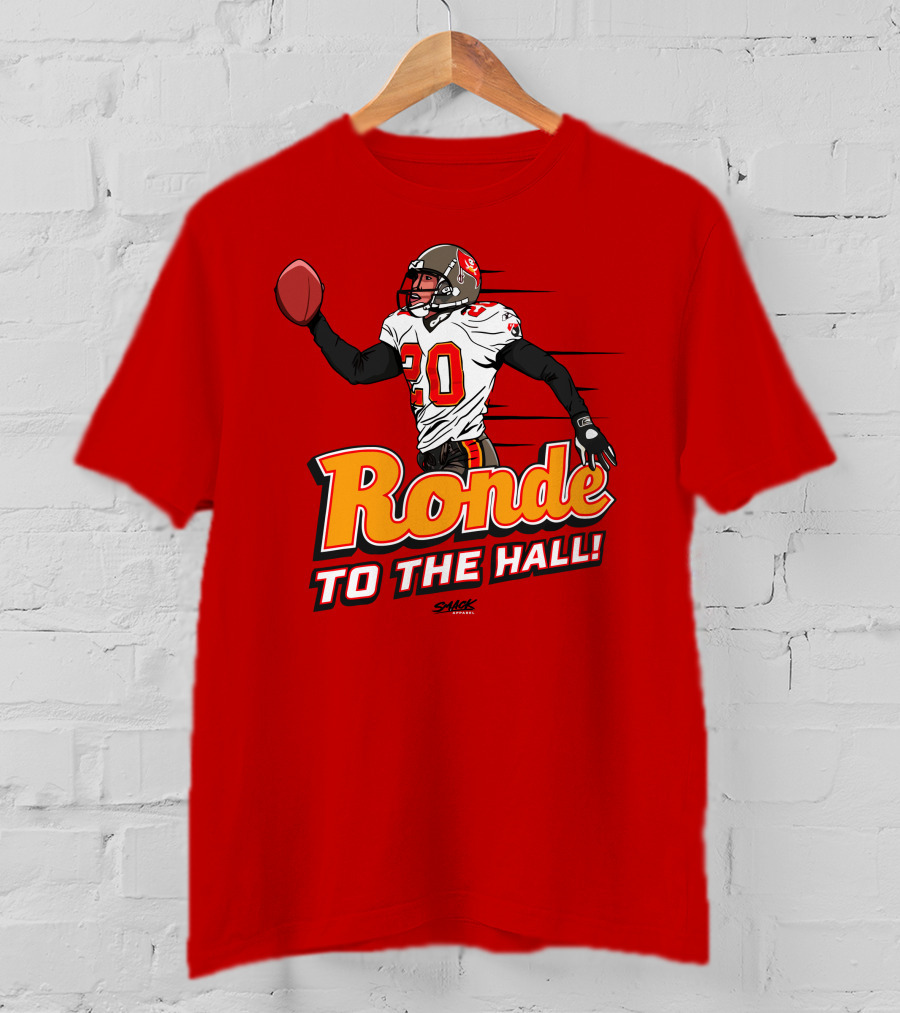 Ronde Barber Tampa Bay Buccaneers Hall Of Fame T-Shirt