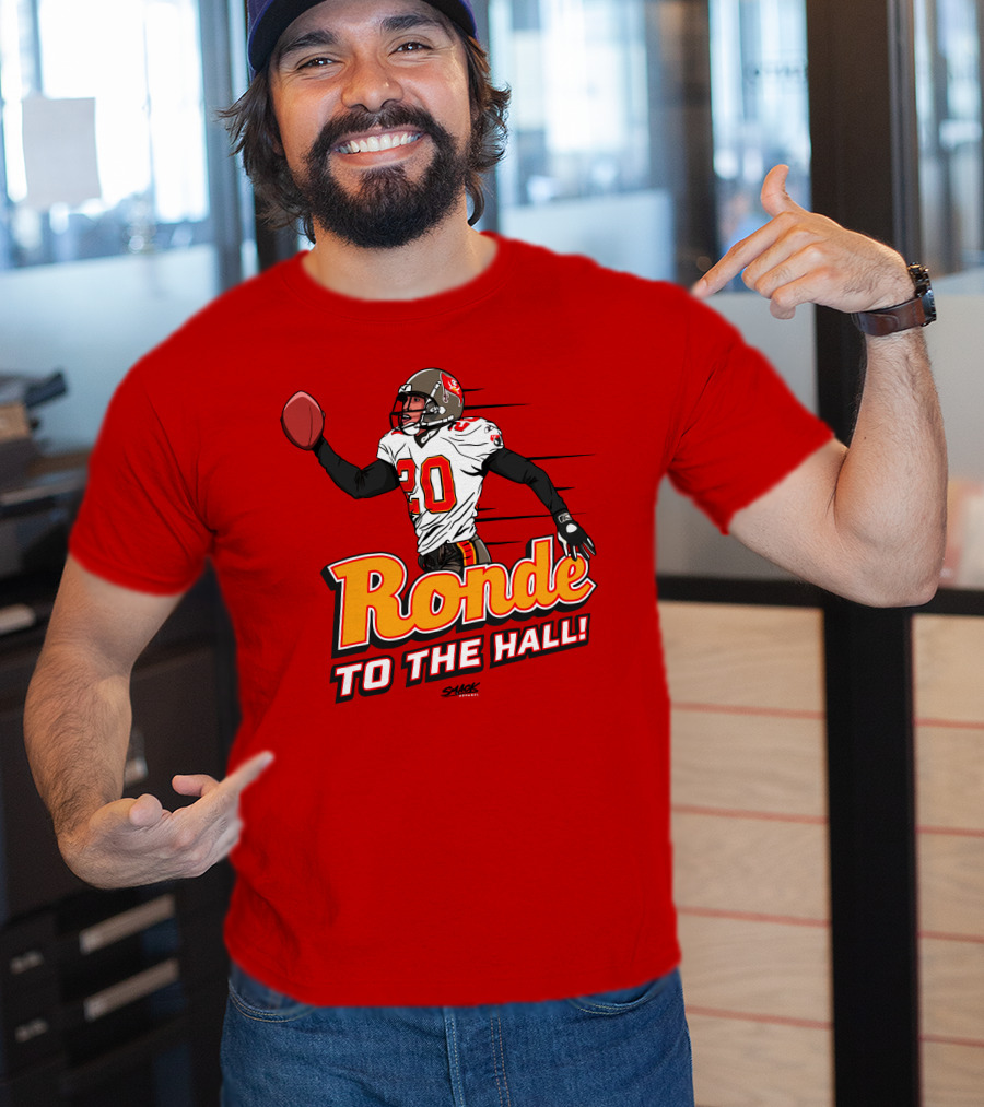Ronde Barber Tampa Bay Buccaneers Hall Of Fame T-Shirt