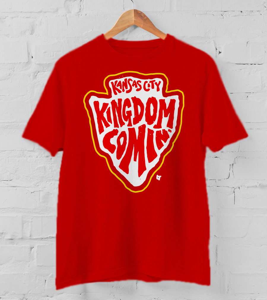Kansas City Kingdom Comin' Red Shield T-Shirt