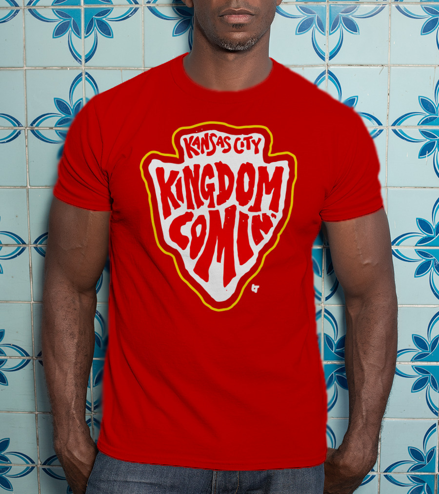 Kansas City Kingdom Comin' Red Shield T-Shirt