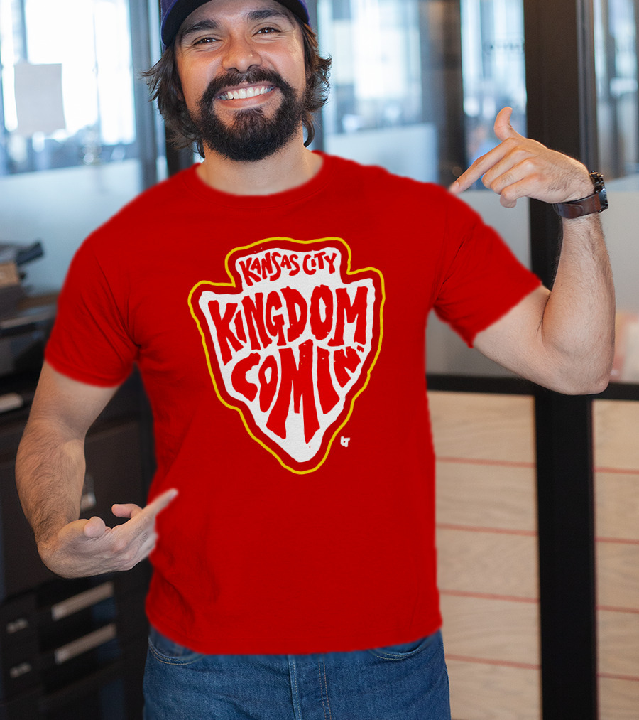Kansas City Kingdom Comin' Red Shield T-Shirt