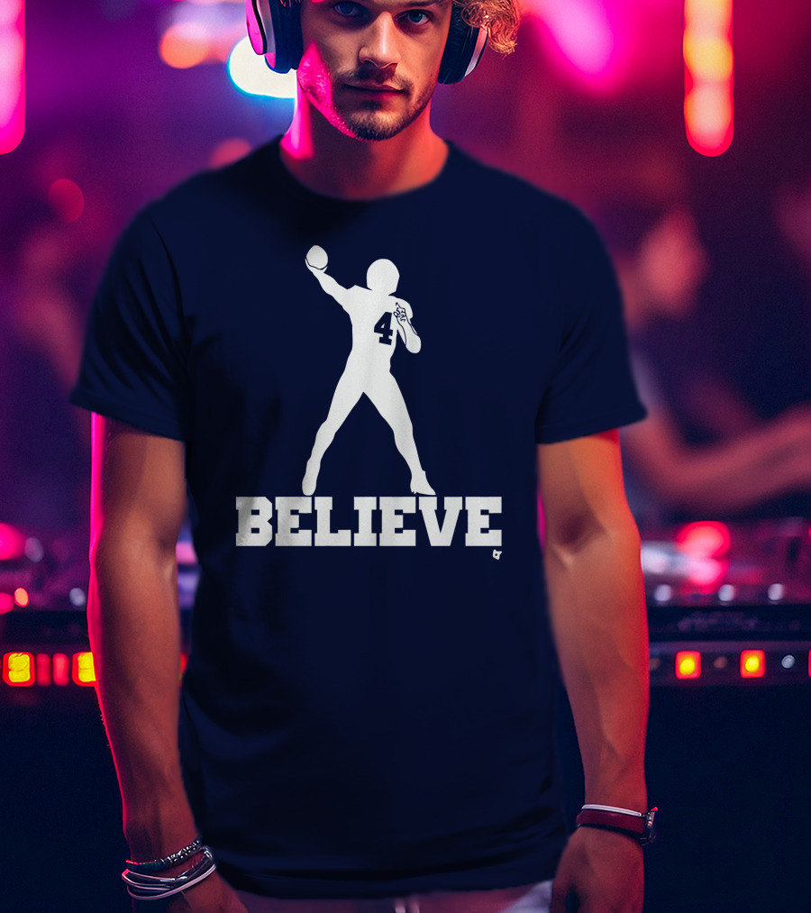 Dak Prescott Number 4 Believe Football T-Shirt