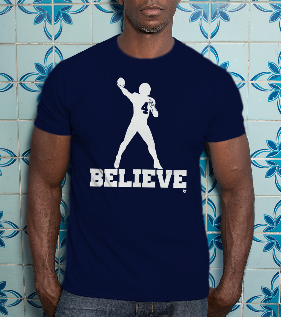 Dak Prescott Number 4 Believe Football T-Shirt
