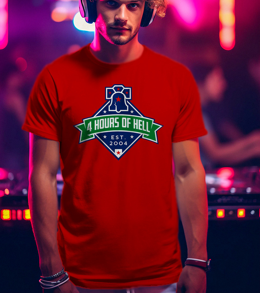 4 Hours Of Hell Philadelphia EST 2004 Liberty Bell T-Shirt