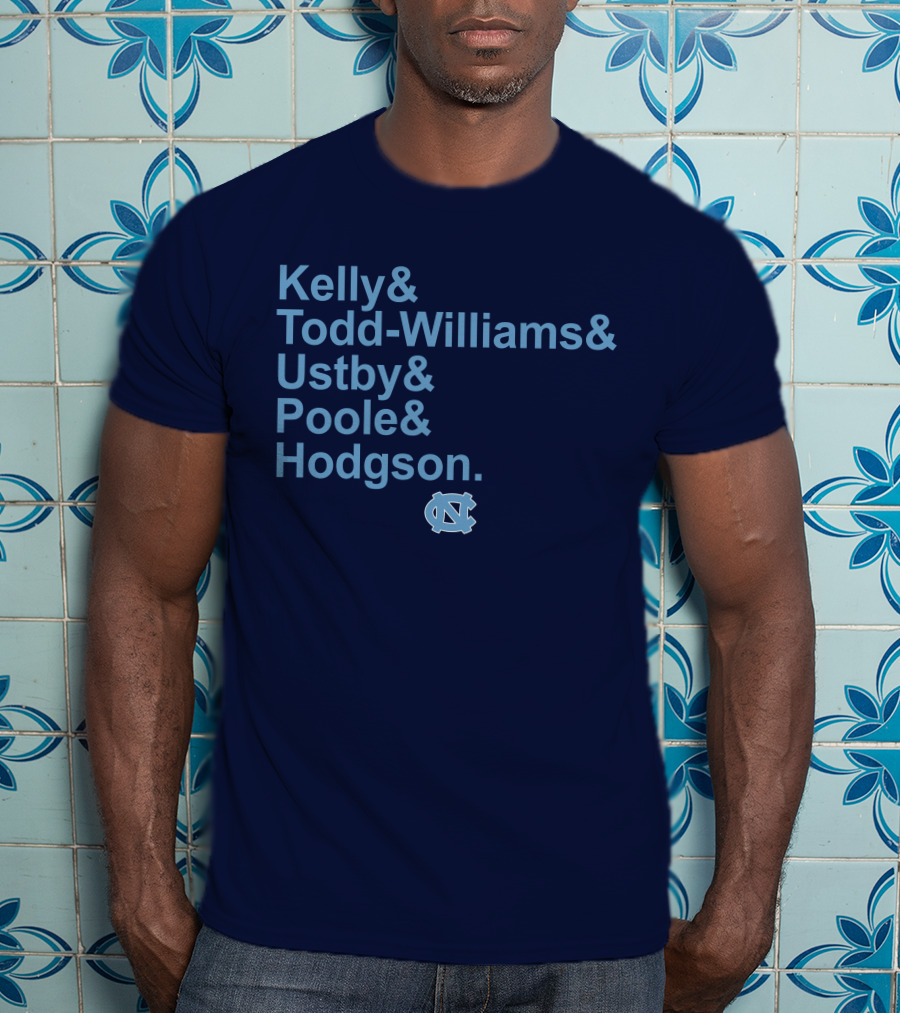 UNC Basketball Kelly Todd-Williams Ustby Poole Hodgson Names T-Shirt