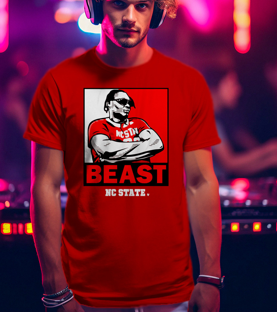 NC State Basketball DJ Burns Beast Shades T-Shirt