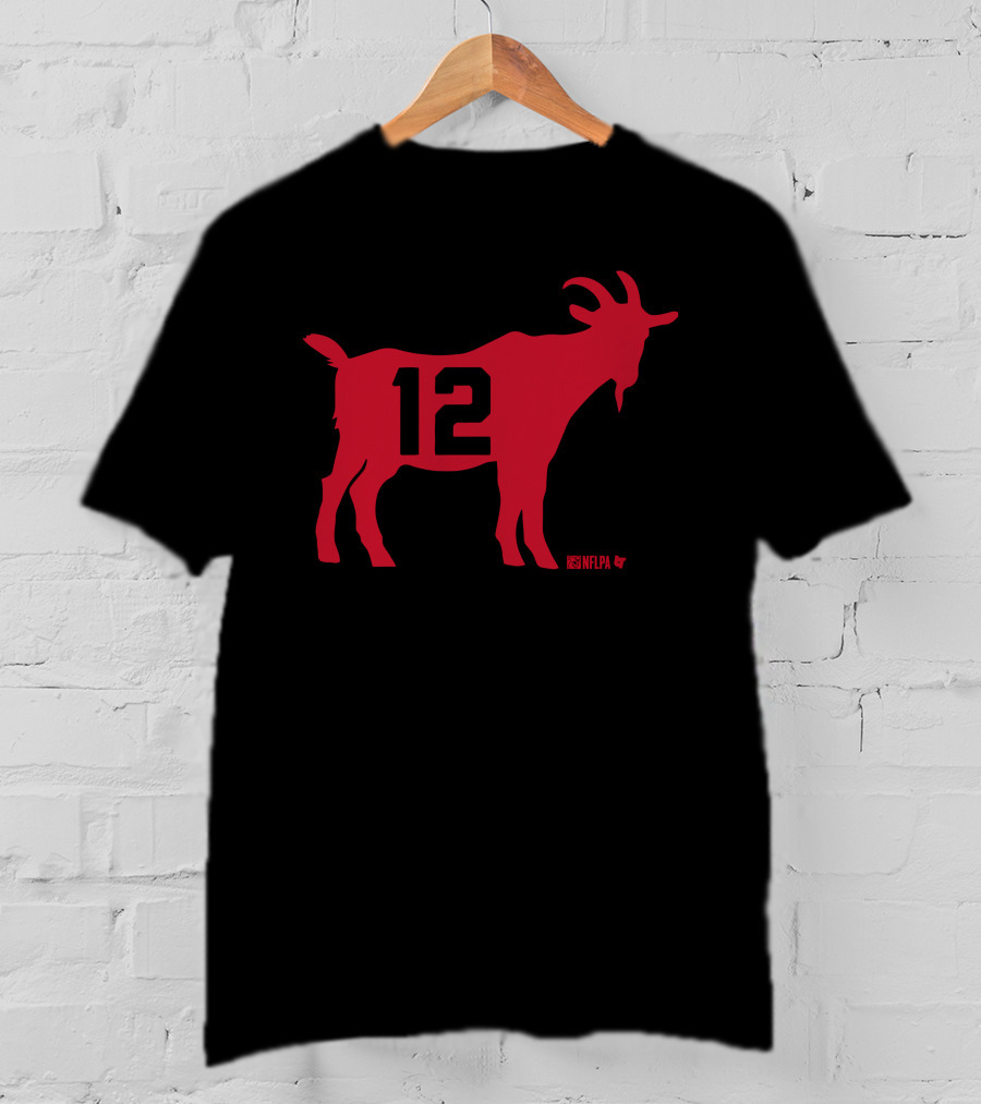 Tom Brady 12 NFLPA Goat T-Shirt