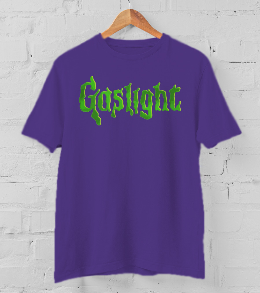 Gaslight Green Slime Retro Gothic Typography T-Shirt