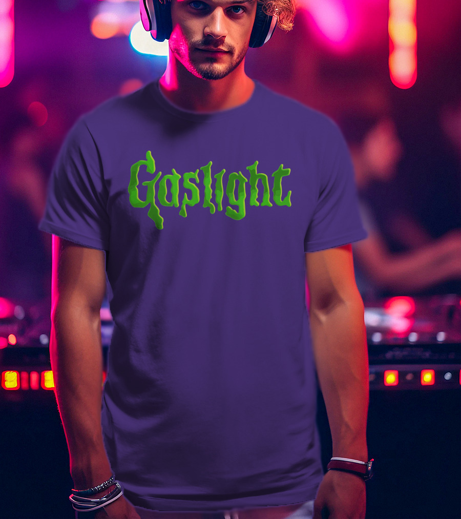 Gaslight Green Slime Retro Gothic Typography T-Shirt