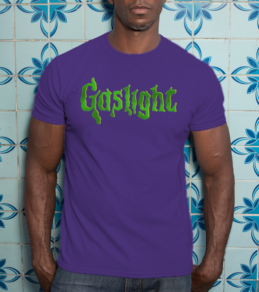 Gaslight Green Slime Retro Gothic Typography T-Shirt