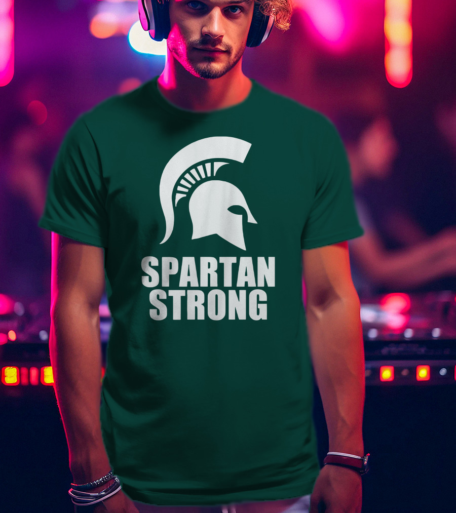 Spartan Strong MSU Helmet T-Shirt