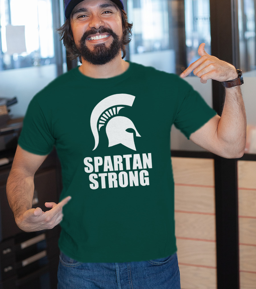 Spartan Strong MSU Helmet T-Shirt