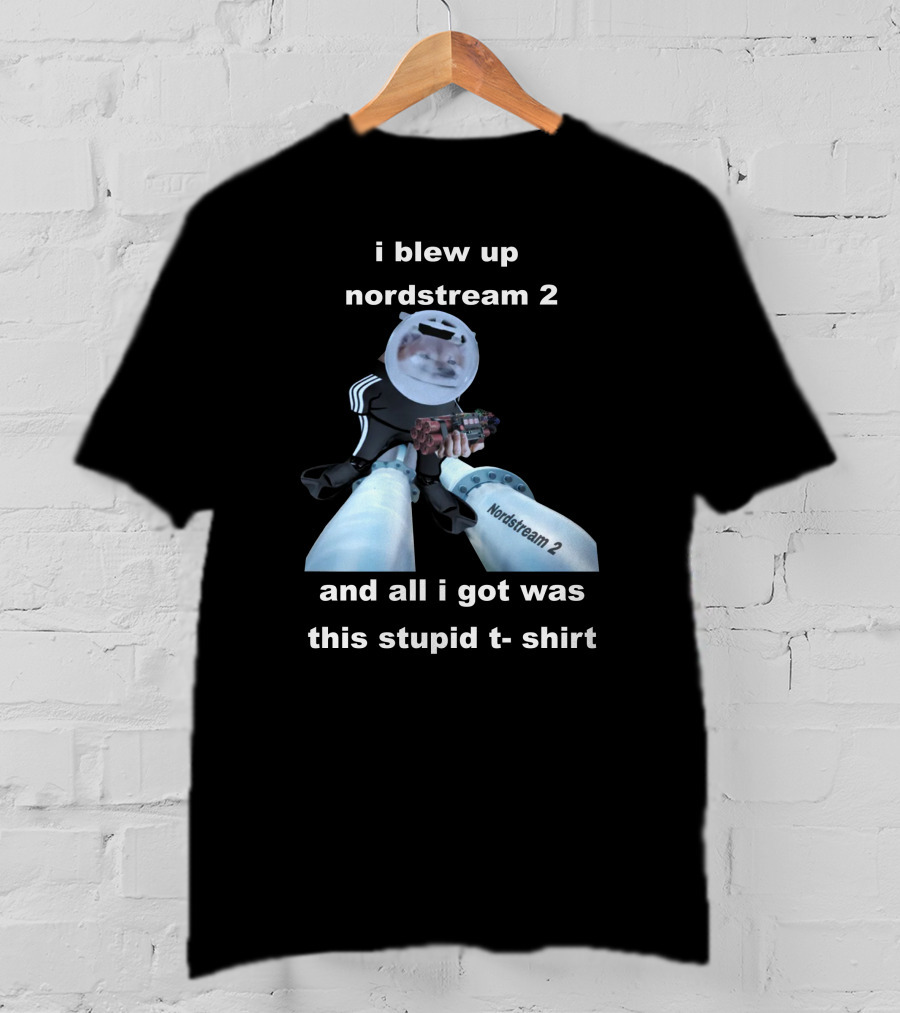 Nafo Nordstream 2 Meme With Character анд Stripes T-Shirt