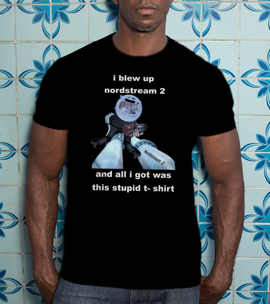Nafo Nordstream 2 Meme With Character анд Stripes T-Shirt