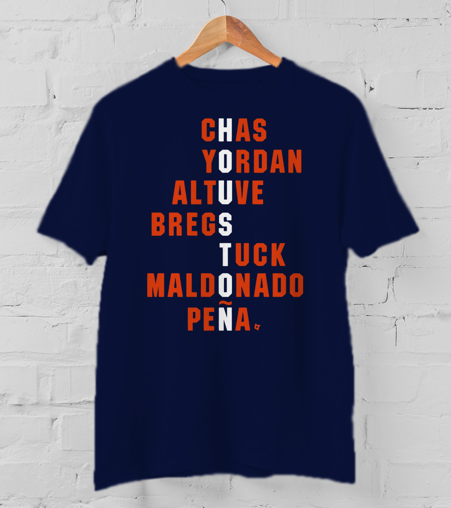 Houston Chas Yordan Altuve Bregs Tuck Maldonado Peña Names T-Shirt