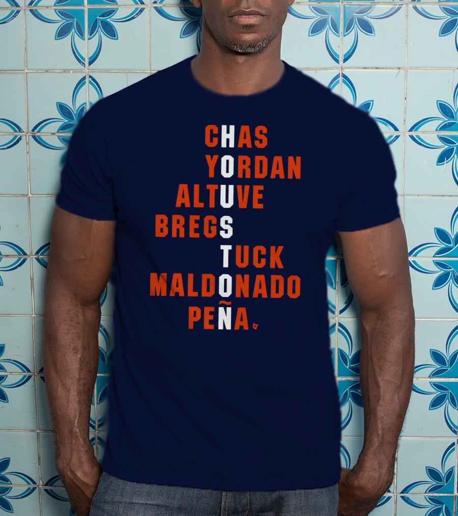 Houston Chas Yordan Altuve Bregs Tuck Maldonado Peña Names T-Shirt
