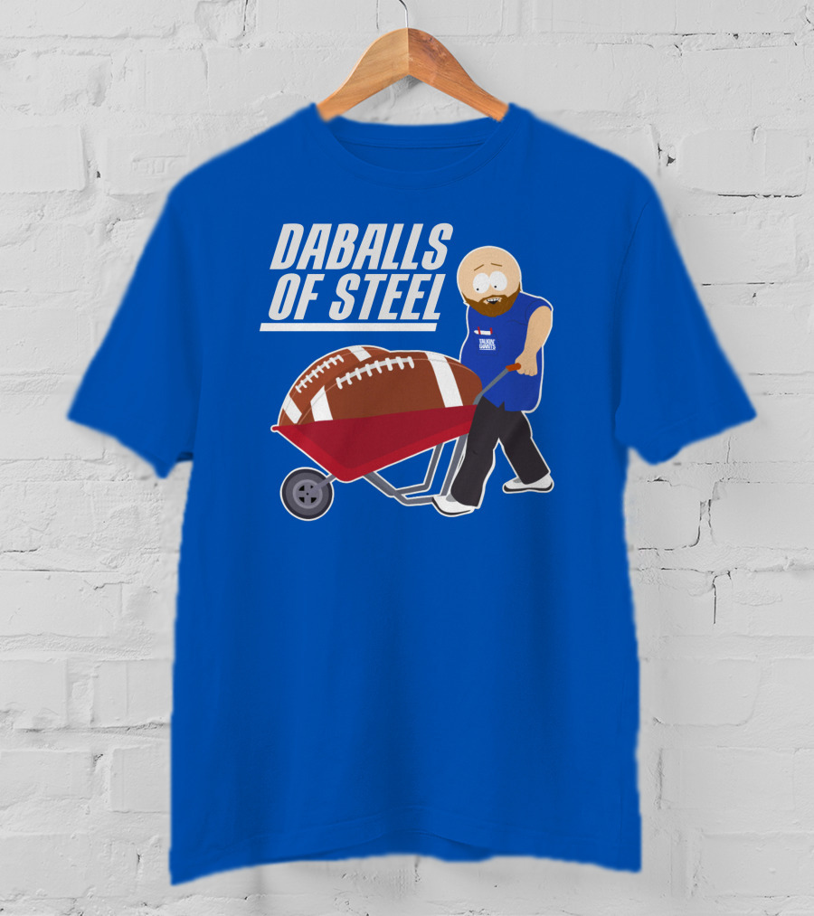 Daballs Of Steel Wheelbarrow Football Carrying Soccer Player T-Shirt