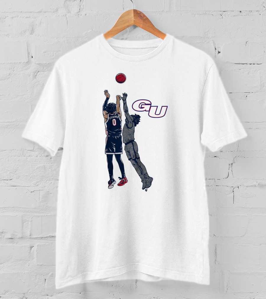 Gonzaga Basketball Julian Strawther Iconic Game-Winning Shot GU T-Shirt