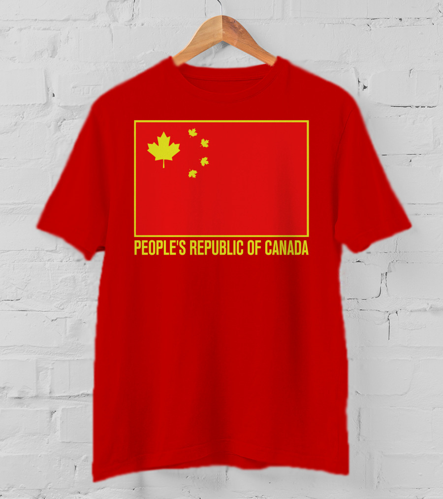 W Brett Wilson People's Republic Of Canada Chinese Flag Red Maple Leaves T-Shirt