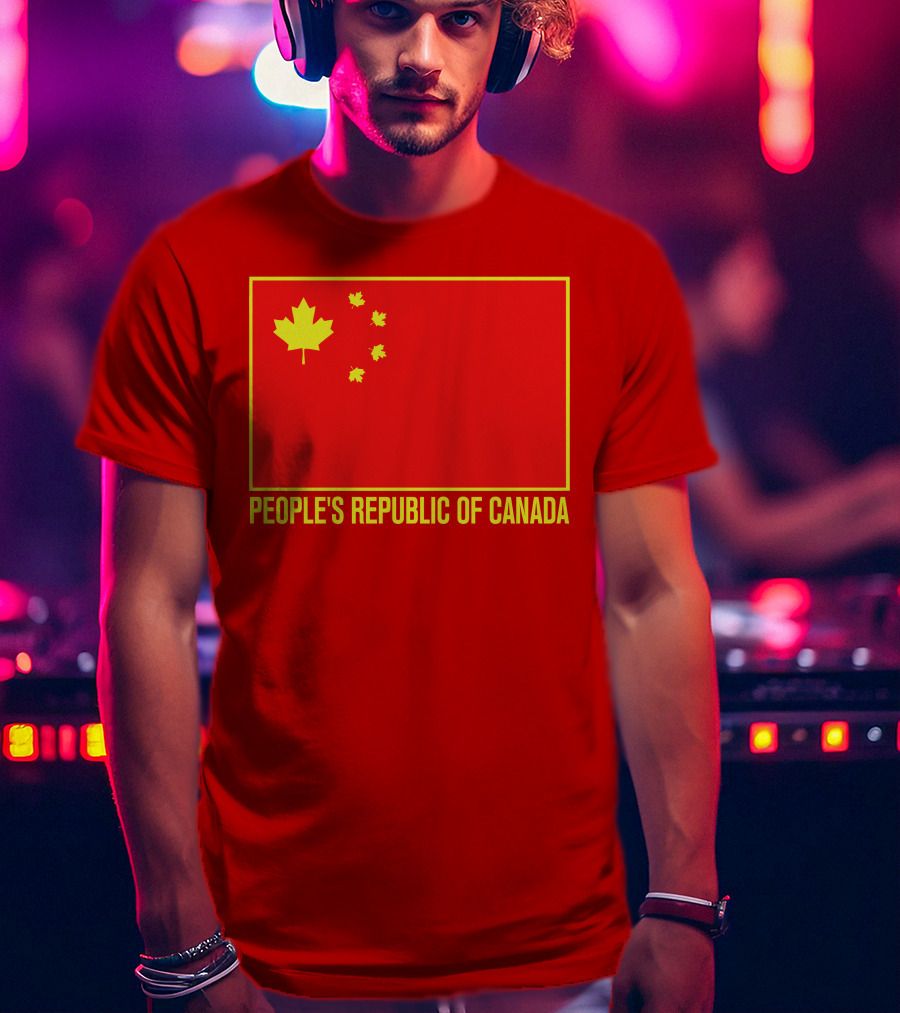 W Brett Wilson People's Republic Of Canada Chinese Flag Red Maple Leaves T-Shirt