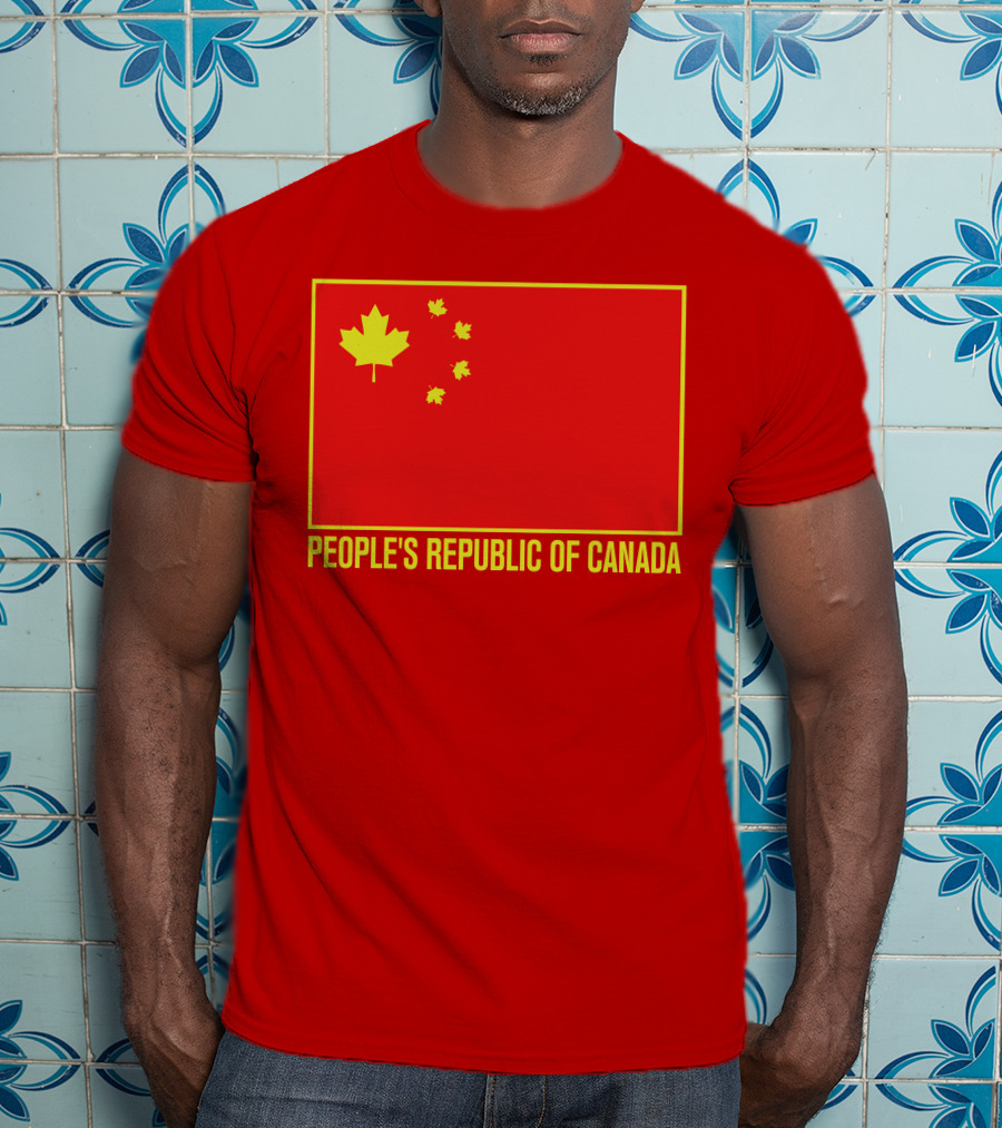 W Brett Wilson People's Republic Of Canada Chinese Flag Red Maple Leaves T-Shirt