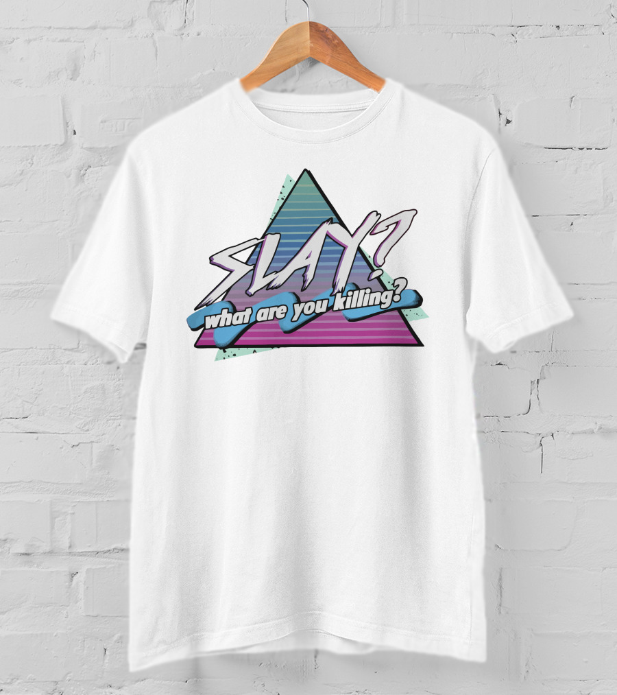 Slay What Are You Killing Retro Triangle Gradient T-Shirt