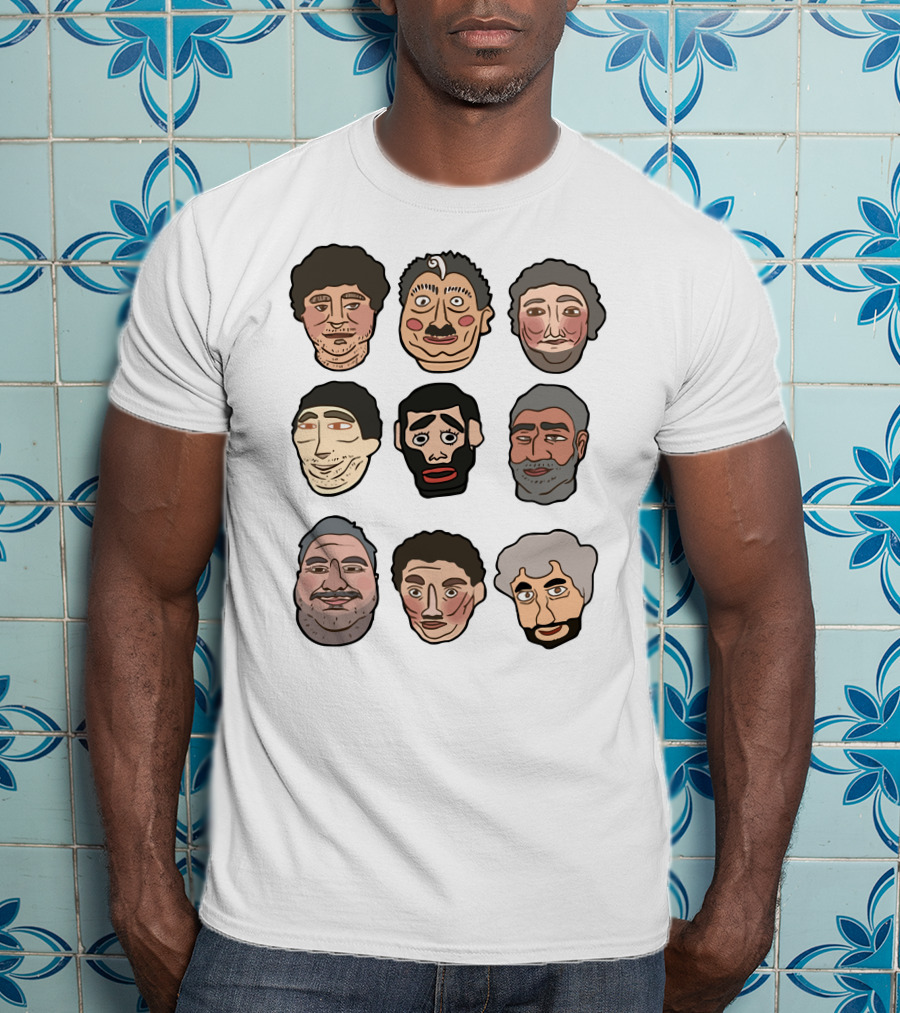 H3 Podcast Faces Characters T-Shirt