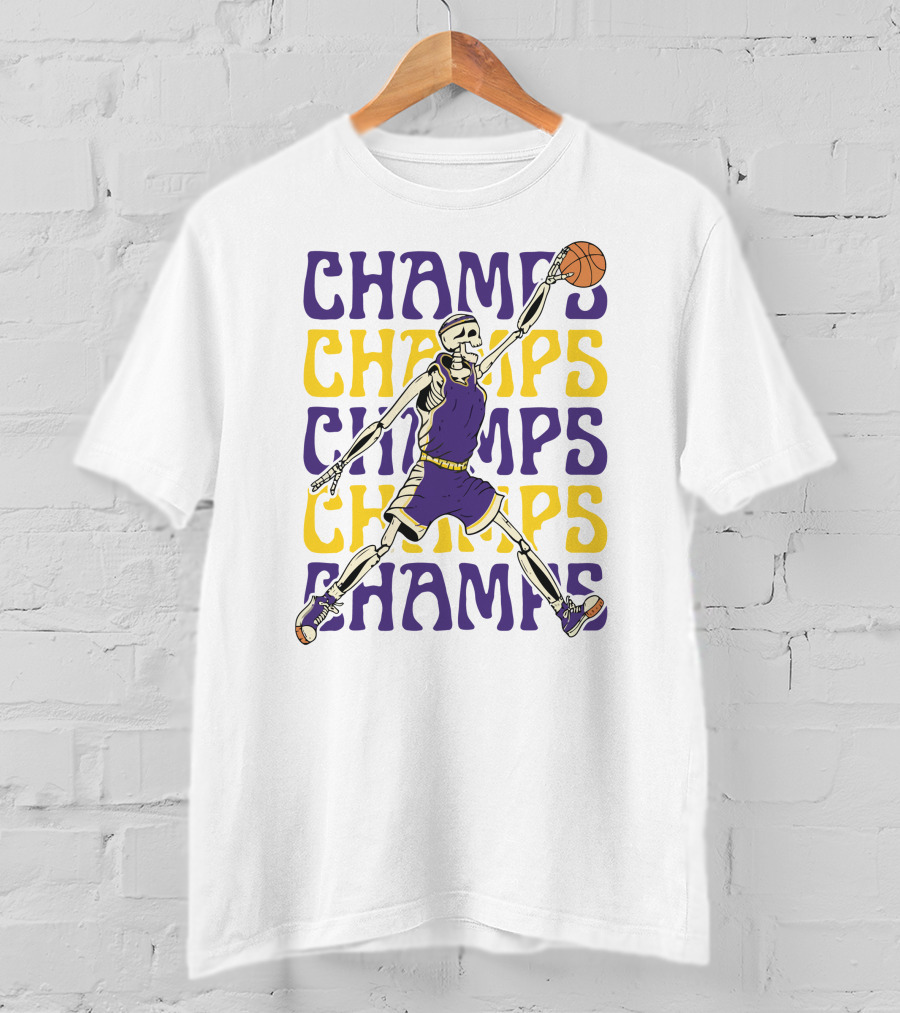 Skeleton Basketball Champs Baton Rouge T-Shirt