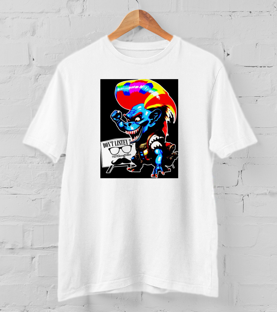 Don't Listen Sparkletroll Nerdcognito Glasses T-Shirt