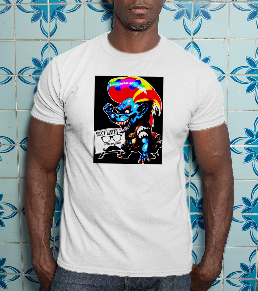 Don't Listen Sparkletroll Nerdcognito Glasses T-Shirt