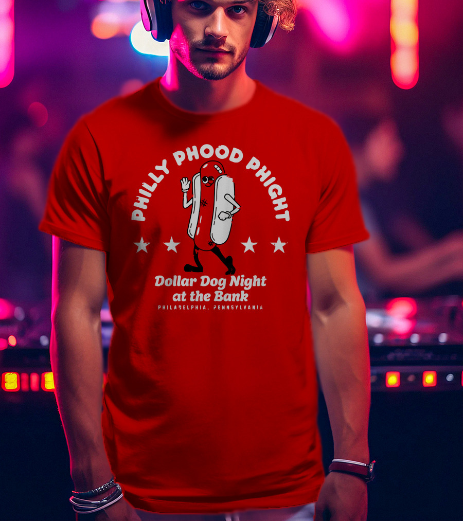 Philly Phood Phight Dollar Dog Night At The Bank Philadelphia Pennsylvania T-Shirt
