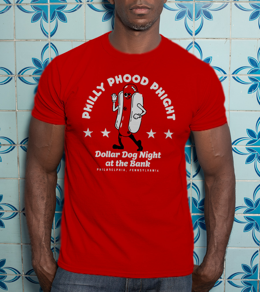 Philly Phood Phight Dollar Dog Night At The Bank Philadelphia Pennsylvania T-Shirt
