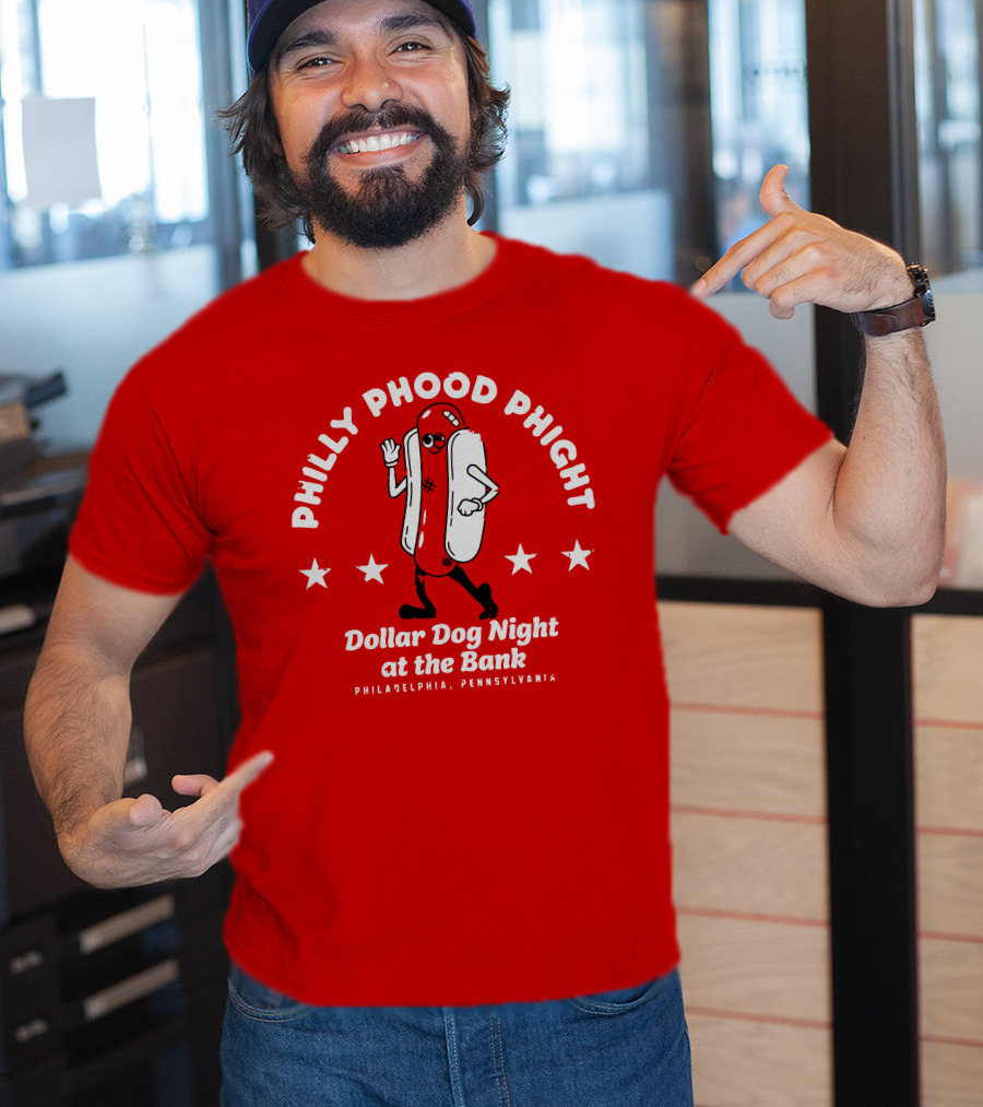 Philly Phood Phight Dollar Dog Night At The Bank Philadelphia Pennsylvania T-Shirt