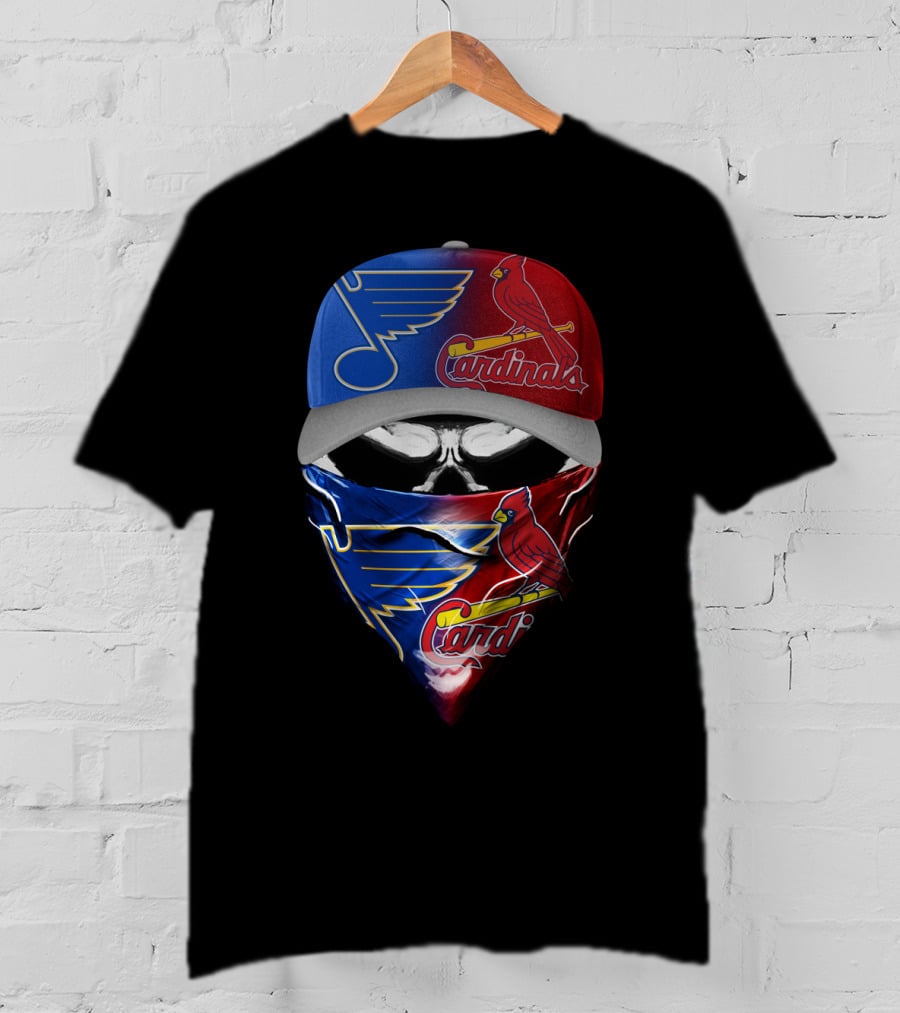 Blues Cardinals Skull T-Shirt
