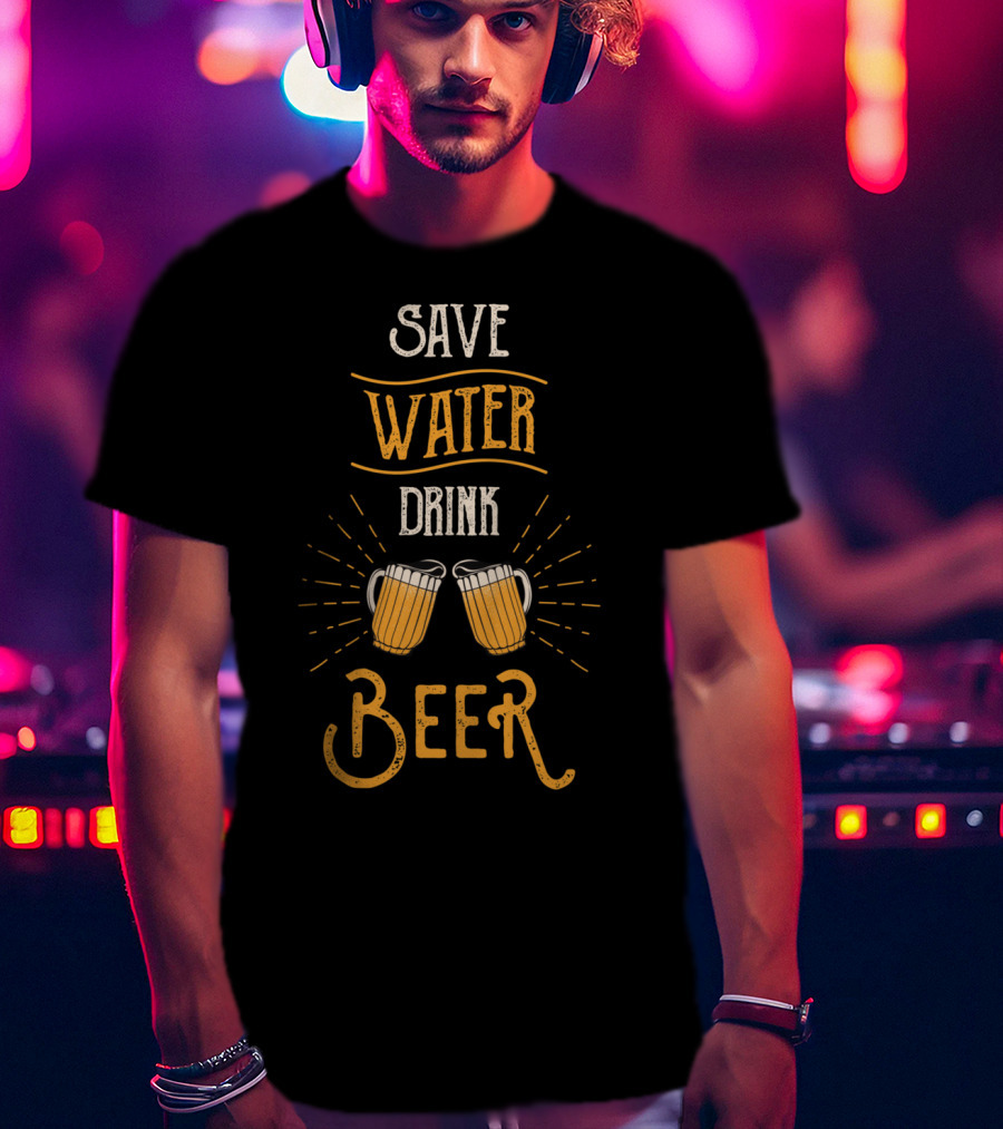 Save Water Drink Beer Mugs T-Shirt