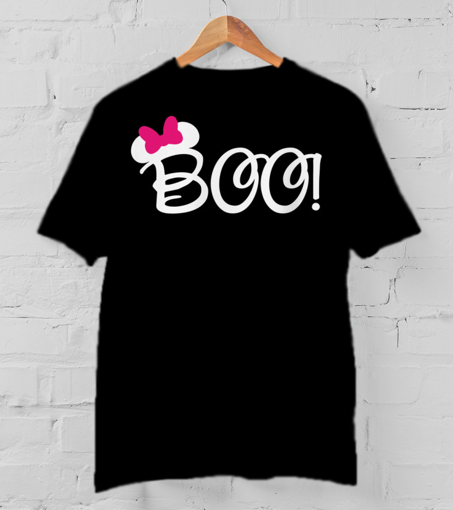 Boo Pink Bow Halloween Relaxed Fit T-Shirt