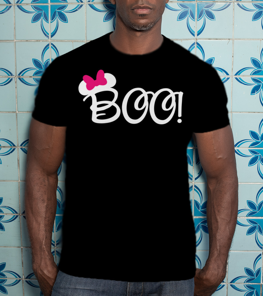 Boo Pink Bow Halloween Relaxed Fit T-Shirt
