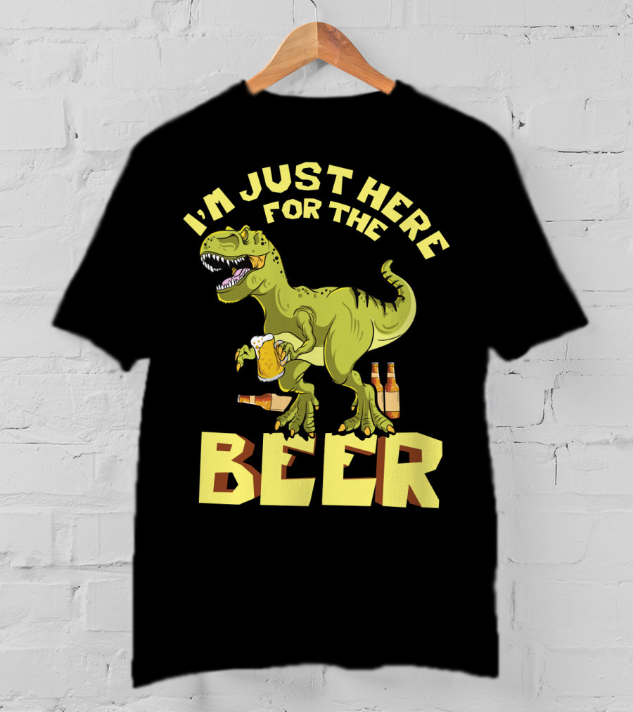 I'm Just Here For The Beer Rex Dinosaur Oktoberfest T-Shirt
