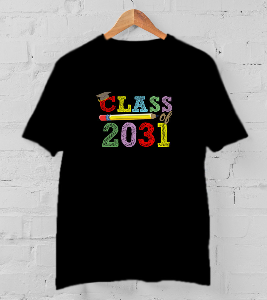Class Of 2031 First Day Of School Teacher Grow With Me T-Shirt