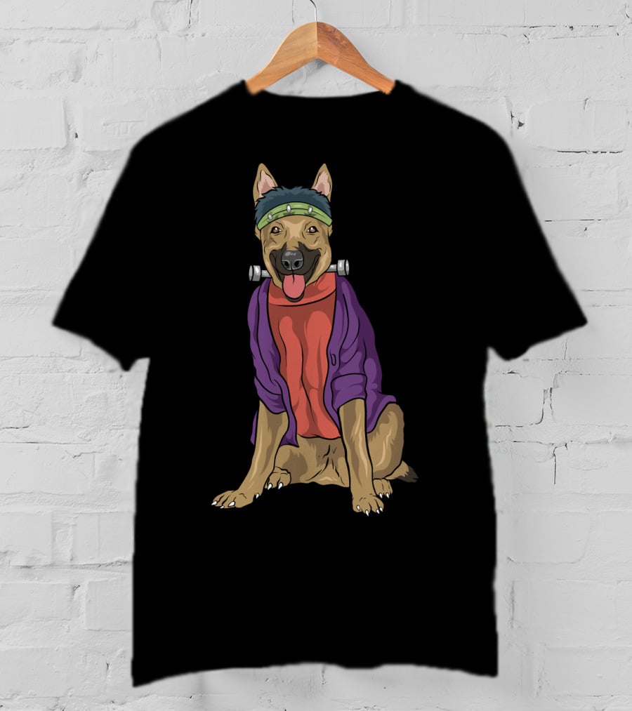 German Shepherd Frankenstein Monster Dog Halloween Humor T-Shirt