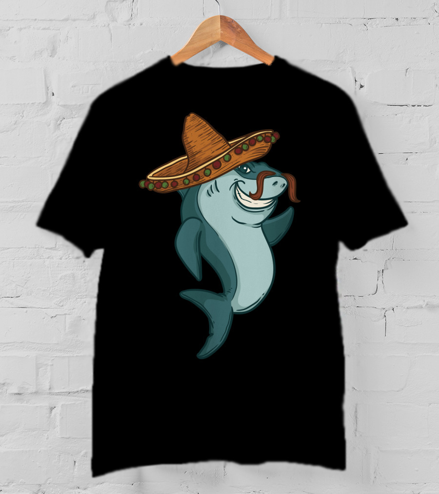 Mexican Shark Sombrero Jawsome Cinco De Mayo Lovers T-Shirt