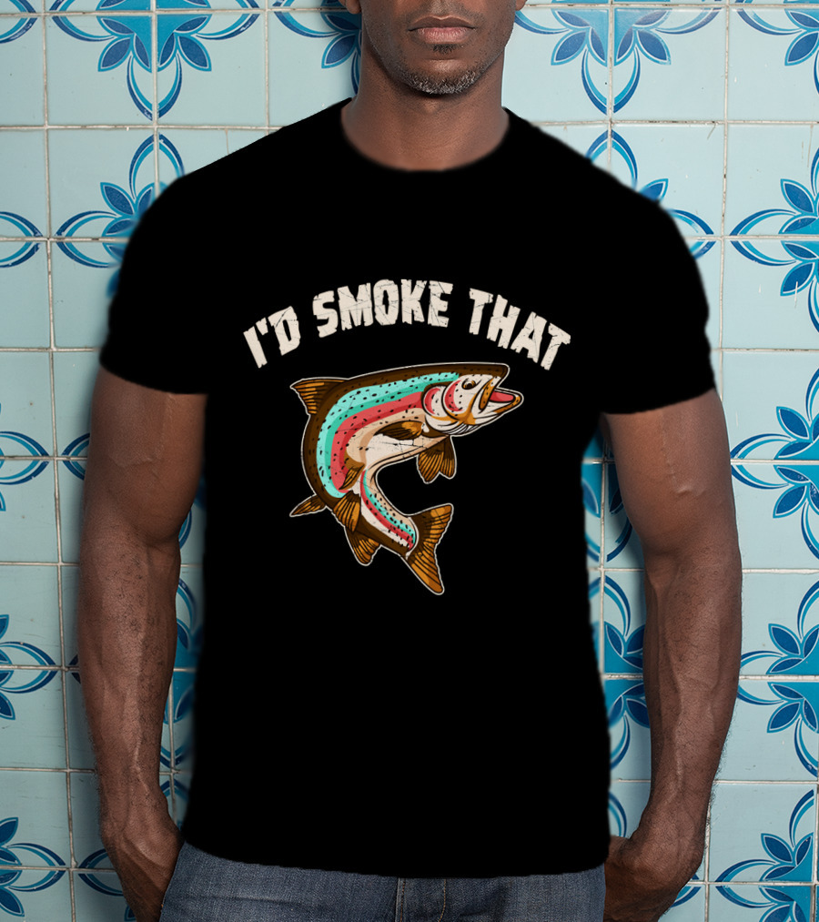 I'd Smoke That Salmon Fishing BBQ T-Shirt
