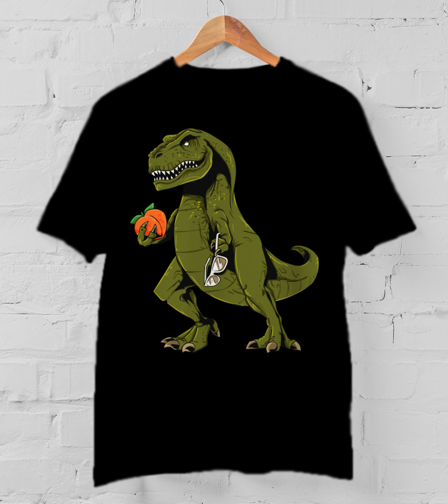 State Of Georgia Dinosaur Holding Peach Funny Sweet Georgia Peach T-Shirt