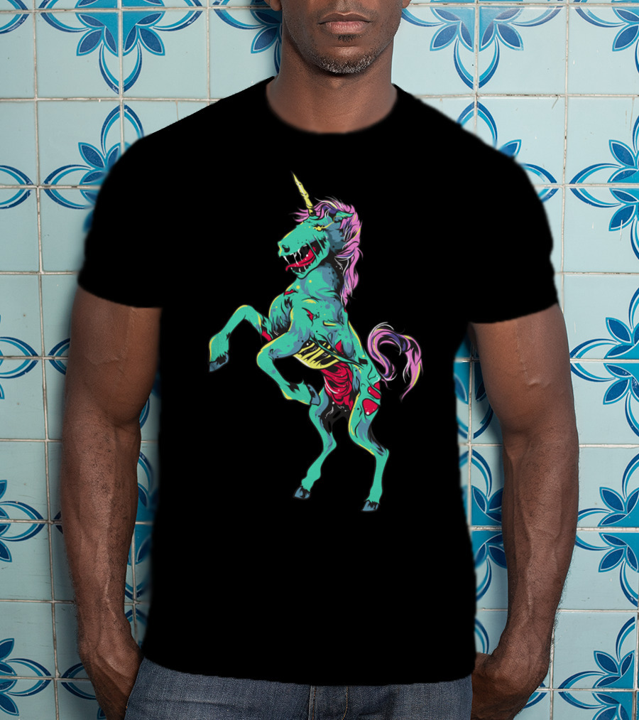 Zombiecorn Scary Zombie Unicorn Halloween Monster T-Shirt