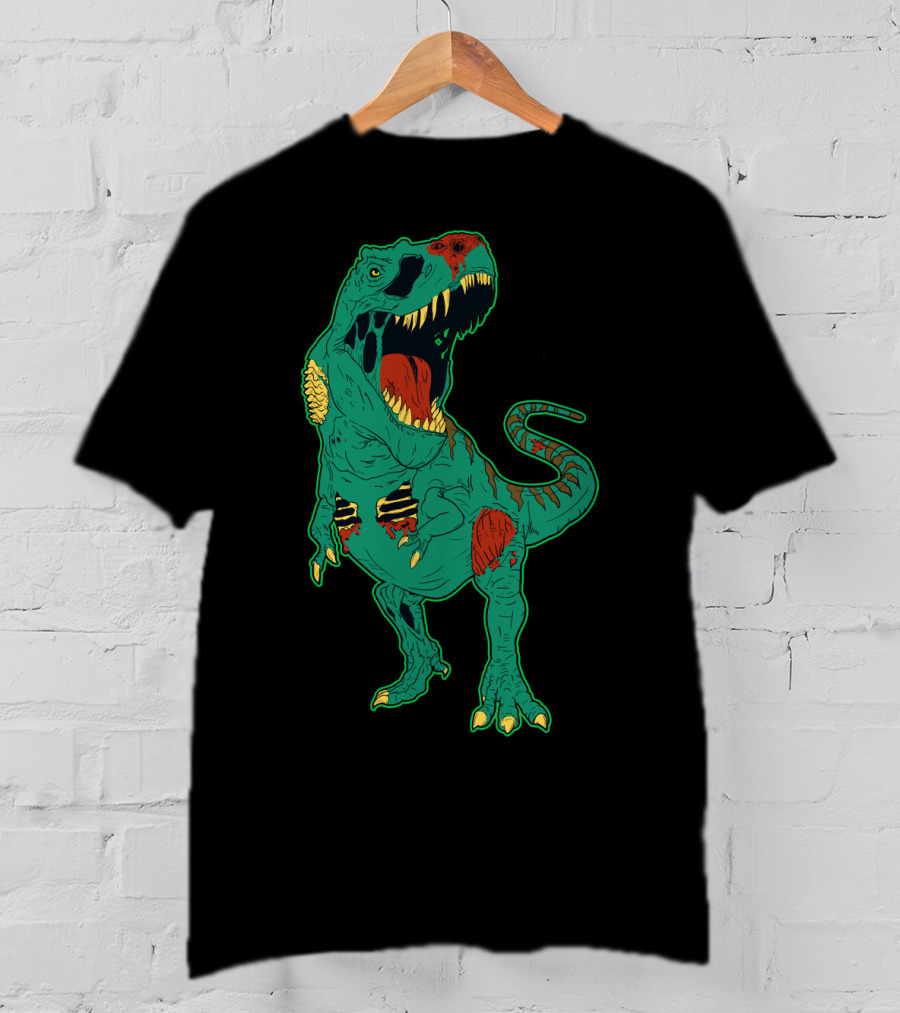 Zombiesaurus Rex Halloween Dinosaur Zombie Trick Or Treat T-Shirt