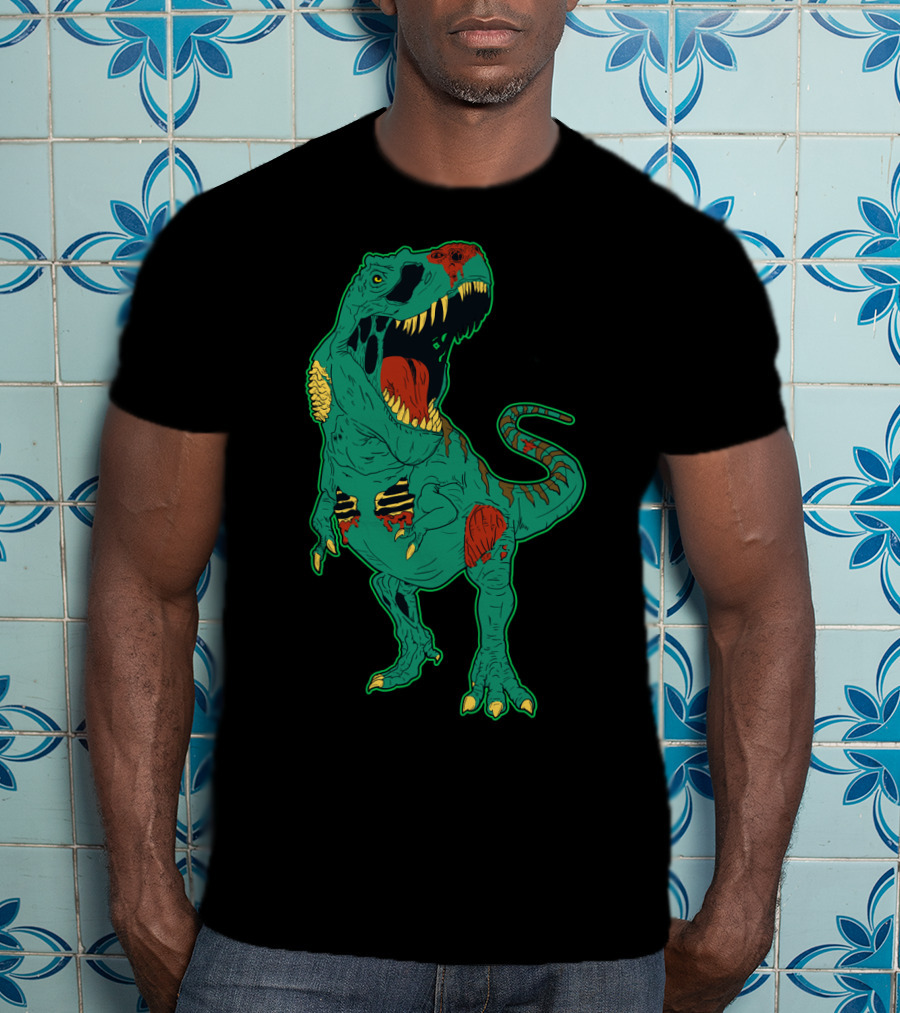 Zombiesaurus Rex Halloween Dinosaur Zombie Trick Or Treat T-Shirt