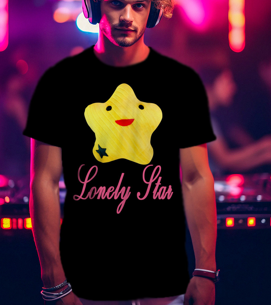 Lonely Star Yellow Smiling Character T-Shirt