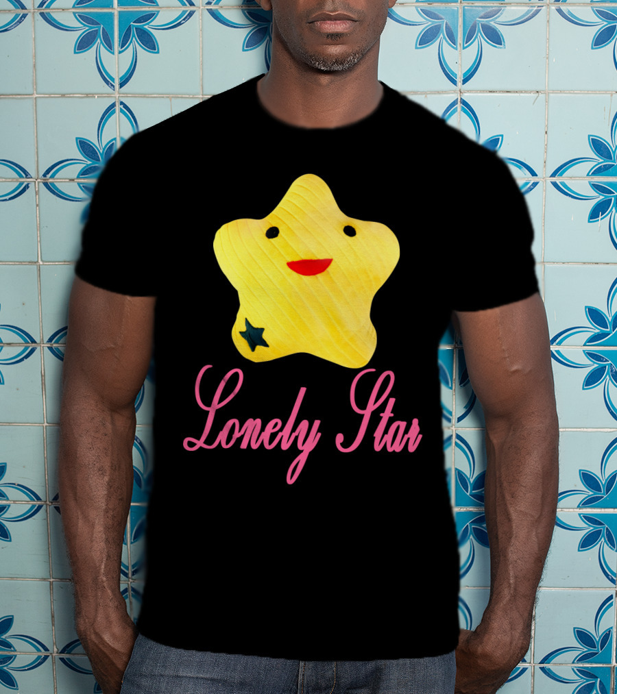 Lonely Star Yellow Smiling Character T-Shirt