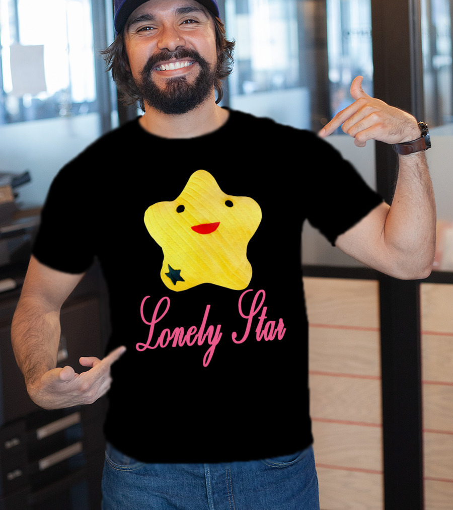 Lonely Star Yellow Smiling Character T-Shirt